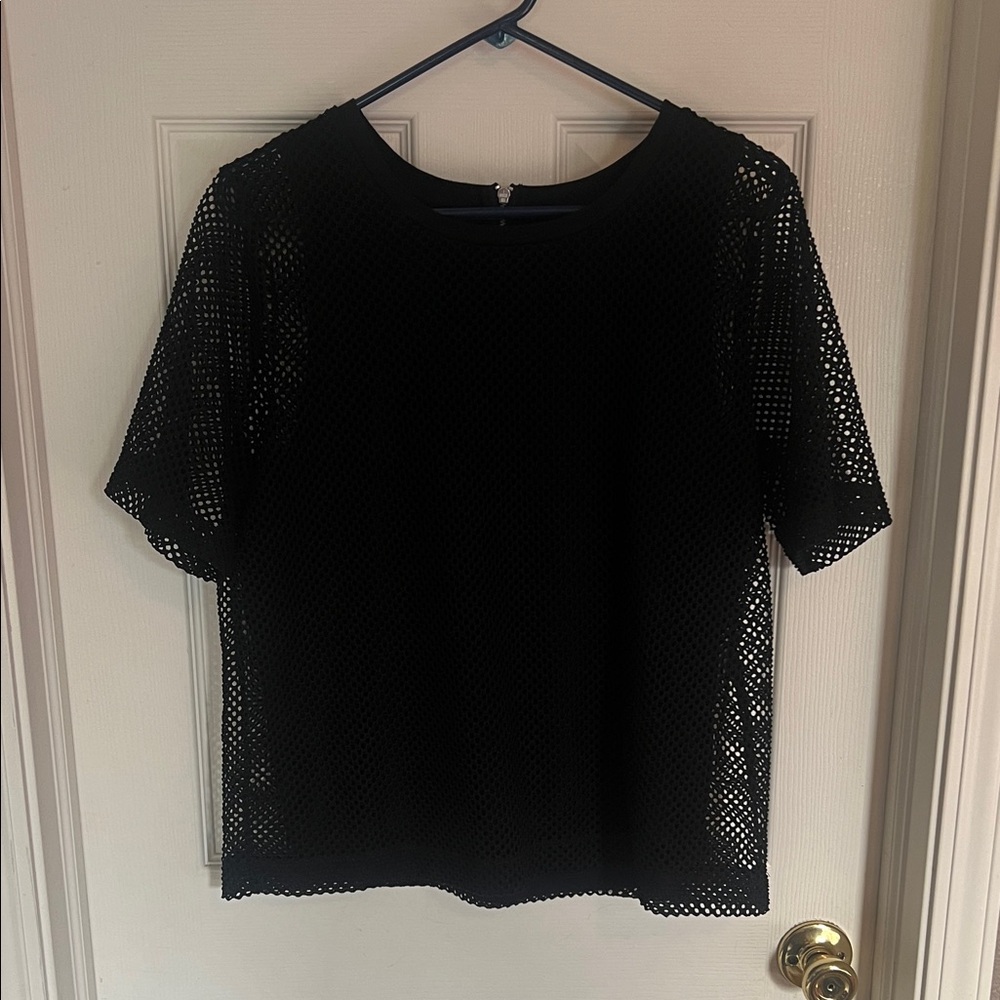 Banana Republic Black Mesh Women’s Top